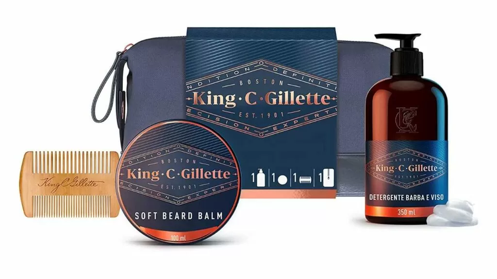 Kit Barba per Uomo Regalo di San Valentino Lionmane con Sacca Viaggio